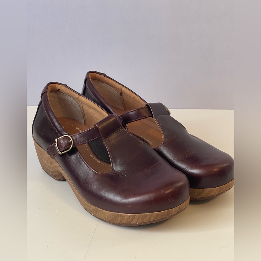 4EurSole 4Ever Mary Jane Mahogany Comfort T Strap Shoe 7M - Picture 7 of 16